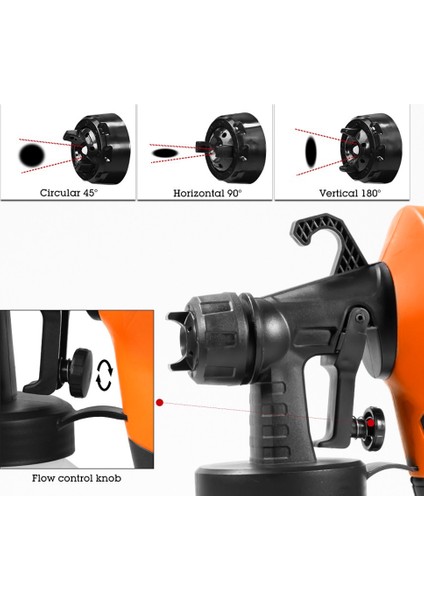 500 W Boya Püskürtücü Taşınabilir Elektrikli Püskürtme