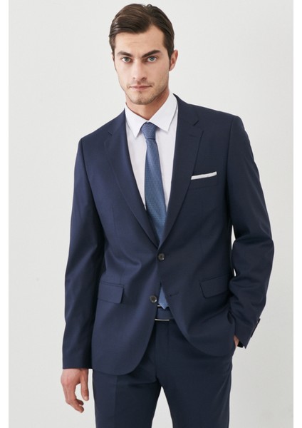 ALTINYILDIZ CLASSICS Erkek Lacivert Regular Fit Normal Kesim Mono Yaka Su Ve Leke Tutmayan Nano Takım Elbise
