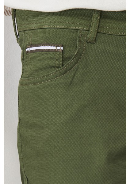 Erkek Haki Slim Fit Dar Kesim 5 Cep Esnek Chino Pantolon indirimleri