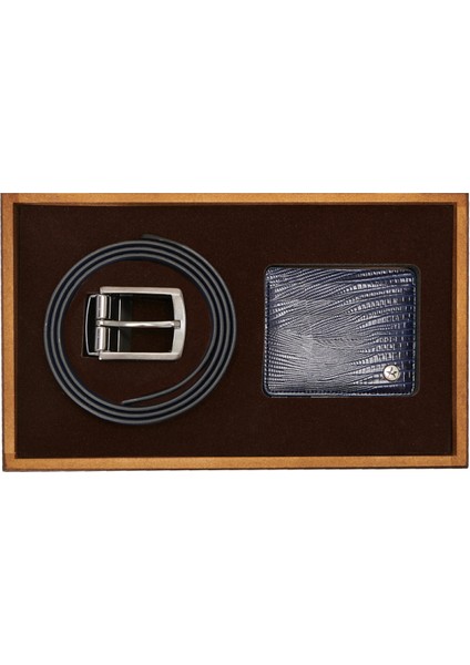 ALTINYILDIZ CLASSICS Erkek Lacivert Kemer - Kartlık Aksesuar Set fiyatları