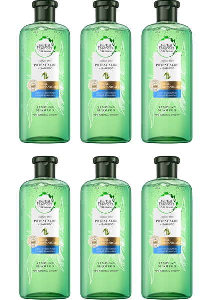 Herbal Essences Şampuan  Bamboo 380ML x 6 Adet