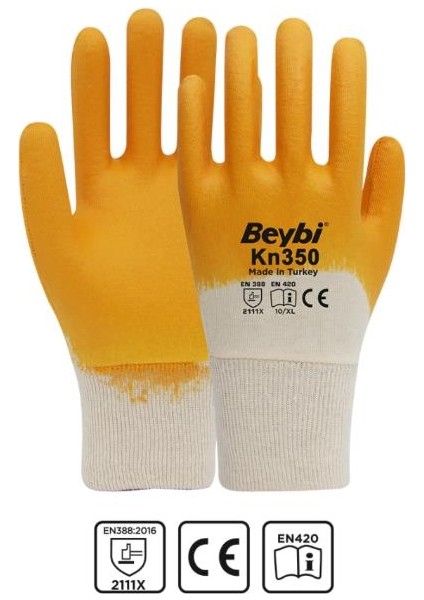 KN350 Sarı Nitril Iş Eldiveni 9 Beden - 288 Çift fiyatları
