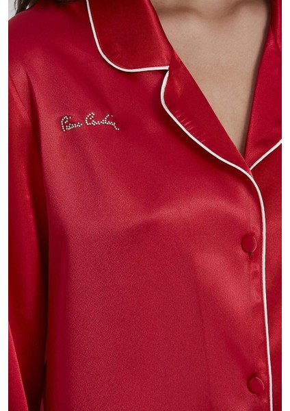 Saten Kadın Pijama Takımı 1200 Kırmızı fiyatları