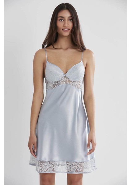 2li Balensiz Kaplı Gecelik Sabahlık 4075 Mist