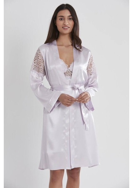 6'lı Saten Gecelik Sabahlık Çeyiz Seti 6955 Viola modelleri