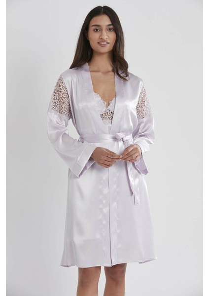 6'lı Saten Gecelik Sabahlık Çeyiz Seti 6955 Viola indirimleri