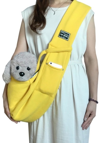 Pet Outing Taşıyıcı Çanta Pamuk Eşleme Omuz Çantası, Renk: Sarı (Yurt Dışından) fiyatları