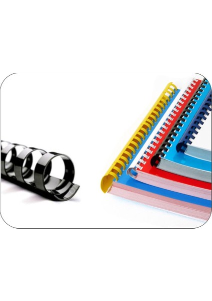 Mapibind 19MM Plastik Spiral Kırmızı 100 Adet