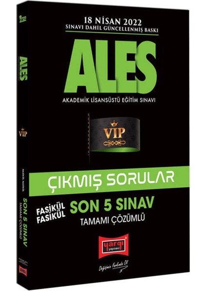 2022 ALES Son 5 Sınav Tamamı Çözümlü Fasikül Fasikül Çıkmış Sorular
