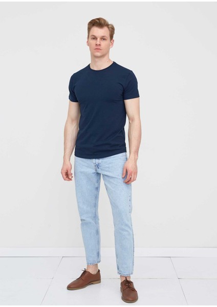 Bd Beware Slim-Fit Bisiklet Yaka Tişört Lacivert