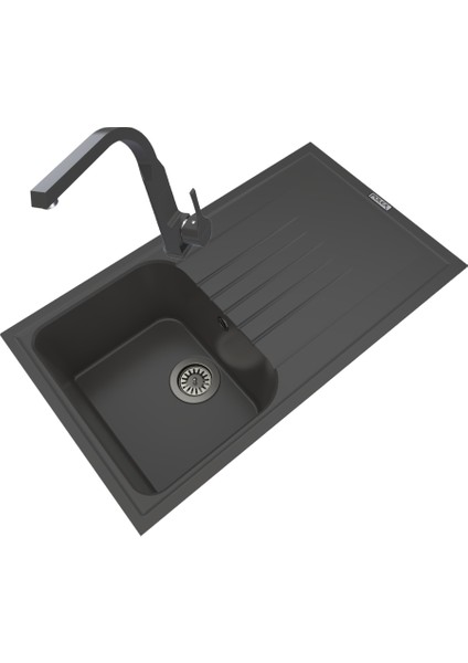Cristalüx Granit Eviye P-02+Luxury Antrasit