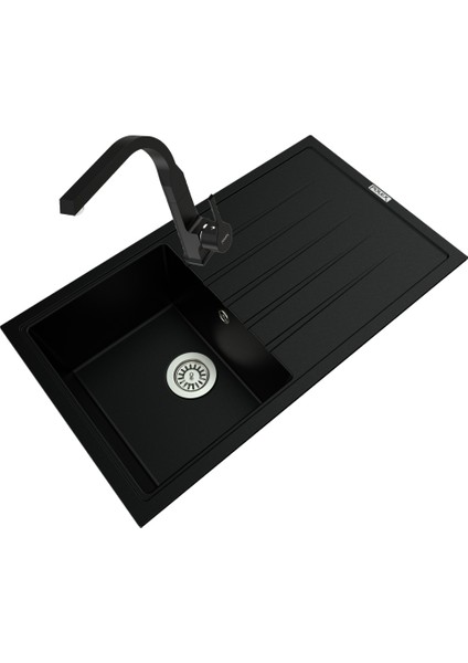Cristalüx Granit Eviye P-03+Luxury Siyah