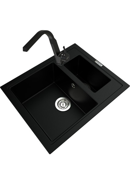 Cristalüx Granit Eviye P-04+Luxury Siyah