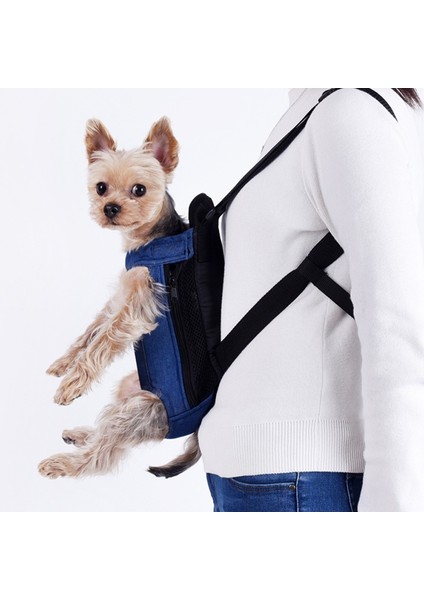Göğüs Sırt Çantası Evcil Hayvan Taşıyıcı Çanta Üzerinde Katlanabilir Köpek, Renk: Mavi Denim (Dört Mevsim) (Xl) (Yurt Dışından) modelleri