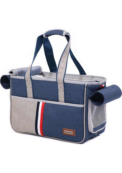 Dodopet Açık Oxford Kumaş Kedi Köpek Evcil Hayvan Taşıyıcı Çanta, Boyut: 43 x 19 x 26CM (Mavi) (Yurt Dışından)