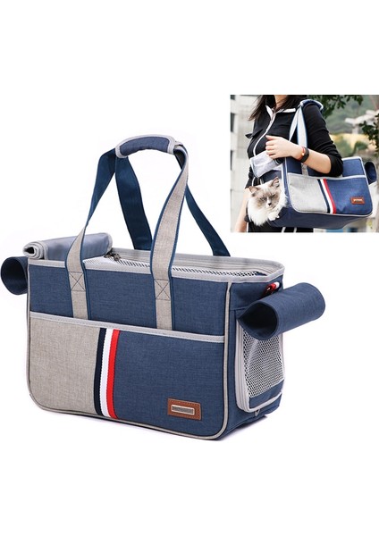 Dodopet Açık Oxford Kumaş Kedi Köpek Evcil Hayvan Taşıyıcı Çanta, Boyut: 43 x 19 x 26CM (Mavi) (Yurt Dışından) modelleri