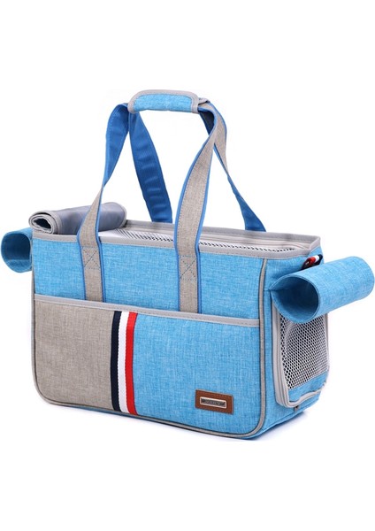 Dodopet Açık Oxford Kumaş Kedi Köpek Evcil Hayvan Taşıyıcı Çanta, Boyut: 43 x 19 x 26CM (Gök Mavisi) (Yurt Dışından)