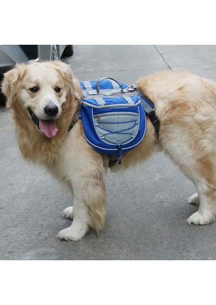 Sırt Çantasından Köpekler Için Kendinden Taşınabilir Sırt Çantası Nefes Alabilen Örgü Çantası, Özellikler: L (Mavi) (Yurt Dışından) modelleri