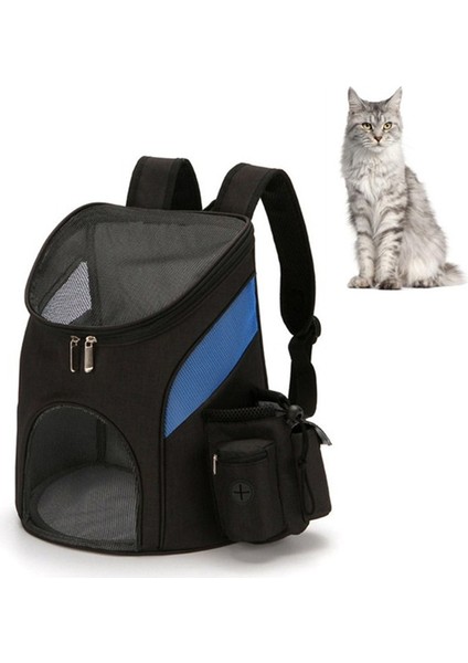 Taşınabilir Katlanabilir Evcil Kedi ve Köpek Taşıma Sırt Çantası, Boyut: L (Siyah Mavi) (Yurt Dışından) modelleri