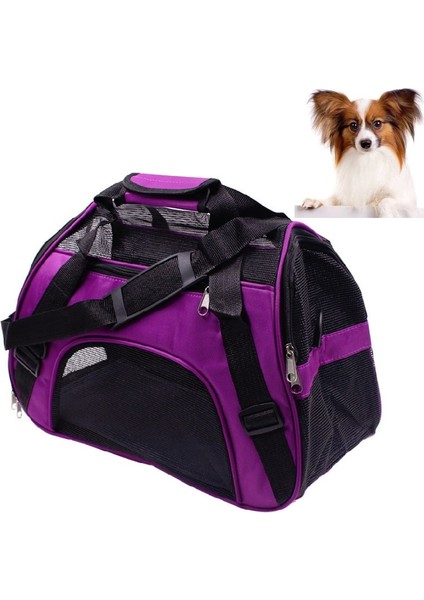 Taşınabilir Pet Backpack Dog Out Out Messenger Katlanır Çanta Evcil Hayvan Malzemeleri, Özellikler: Küçük (Mor) (Yurt Dışından)