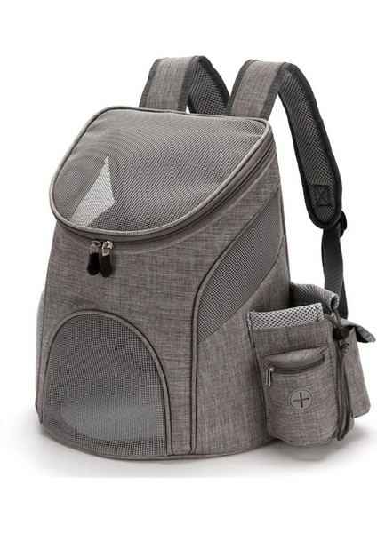 Taşınabilir Katlanabilir Evcil Kedi ve Köpek Taşıma Sırt Çantası, Boyut: L (Gri) (Yurt Dışından)