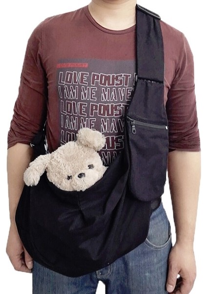 Pet Taşıma Sırplı Omuz Kayışı Ayarlanabilir Evcil Hayvan Çantası (Siyah) (Yurt Dışından) modelleri