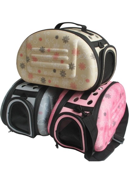 Taşınabilir Kediler Çanta Katlanabilir Seyahat Çantası Yavru Köpek Omuz Evcil Hayvan Çantaları (Krem Renk) (Yurt Dışından) modelleri