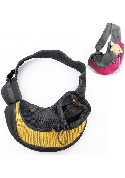 Köpek ve Kedi Sling Taşıyıcı Eller Ücretsiz Tersinir Pet Papoose Torbası, Boyut ﾣﾺ Küçük (Sarı) (Yurt Dışından)