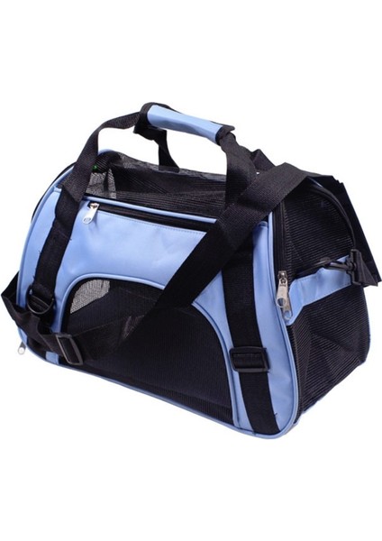 Taşınabilir Pet Backpack Dog Out Out Messenger Katlanır Çanta Evcil Hayvan Sarf Malzemeleri, Özellikler: Orta (Mavi) (Yurt Dışından)