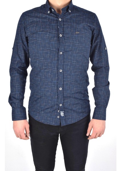 Twın 400-292-6 Slim Fit Uzun Kollu Gömlek/lacivert/s fiyatları