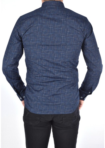 Twın 400-292-6 Slim Fit Uzun Kollu Gömlek/lacivert/s fırsatları