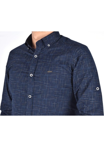 Twın 400-292-6 Slim Fit Uzun Kollu Gömlek/lacivert/s indirimleri