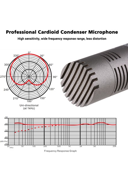 Cm-60 Profesyonel Kondenser Mikrofon Xlr Kardioid