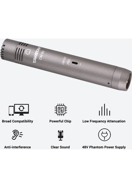 Cm-60 Profesyonel Kondenser Mikrofon Xlr Kardioid