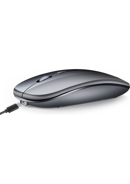 M90 Çift Mod Kablosuz Fare Bt5.0 2.4g Optik Fare - Gri (Yurt Dışından)