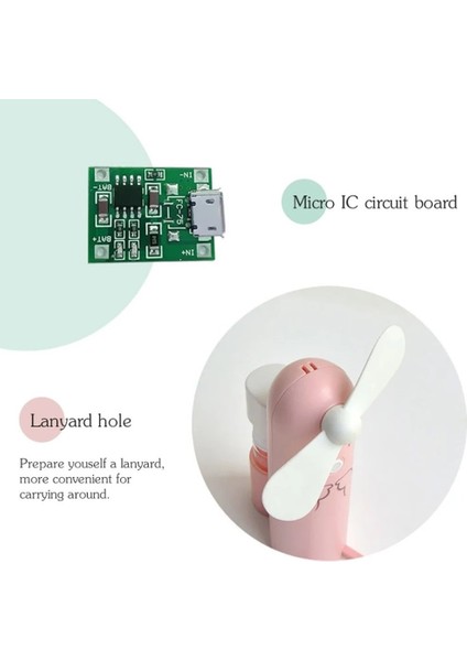 Yaratıcı Cep Telefonu Braket Karikatür Sprey Mini Fan Taşınabilir USB Fan (Mavi) (Yurt Dışından) modelleri