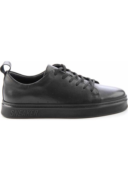 Siyah Leather Erkek Sneaker E018113381