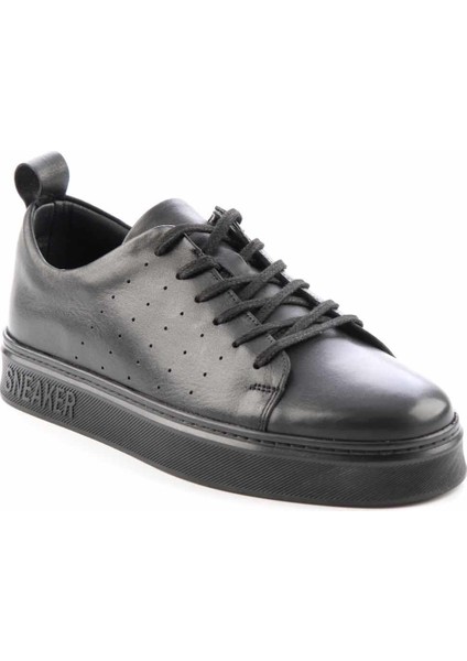 Siyah Leather Erkek Sneaker E018113381