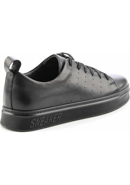 Siyah Leather Erkek Sneaker E018113381