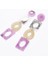 Zarif Akrilik Geometrik Uzun Dangle Küpe Kadınlar Bildirimi Mor Mor 3