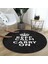 Real Homes Realhomes Siyah Beyaz Keep Calm And Carry On Baskılı Mutfak Yıkanabilir Kaymaz Tabanlı Yuvarlak Halı 4