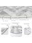 Real Homes Geometrik Desenli Mermer Zeminli Modern Gri Salon ve Oturma Odası Yıkanabilir Kaymaz Tabanlı Yuvarlak Halı 5