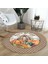 Real Homes Kahve Puantiyeli Motifli Kabak Tasarımlı Modern Kahverengi Outdoor Yıkanabilir Kaymaz Tabanlı Yuvarlak Halı 2