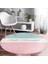 Real Homes Hello Beautiful Mavi ve Pembe Dijital Baskılı Koridor Antre Yıkanabilir Kaymaz Tabanlı Yuvarlak Halı 4