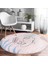 Real Homes Realhomes Bohemian Özel Tasarım Pembe Salon ve Oturma Odası Yıkanabilir Kaymaz Tabanlı Yuvarlak Halı 1