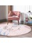 Real Homes Realhomes Bohemian Özel Tasarım Pembe Salon ve Oturma Odası Yıkanabilir Kaymaz Tabanlı Yuvarlak Halı 3