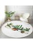 Real Homes Realhomes Beatiful Cactus Dijital Baskılı Yeşil Outdoor Yıkanabilir Kaymaz Tabanlı Yuvarlak Kadife Halı 1