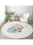 Real Homes Realhomes Boho House Özel Tasarım Krem Salon ve Oturma Odası Yıkanabilir Kaymaz Tabanlı Yuvarlak Halı 1