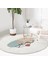Real Homes Realhomes Boho House Özel Tasarım Krem Salon ve Oturma Odası Yıkanabilir Kaymaz Tabanlı Yuvarlak Halı 2