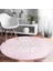 Real Homes Realhomes Dijital Baskılı Keep Calm And Carry On Pembe Yatak Odası Yıkanabilir Kaymaz Tabanlı Yuvarlak Kadife Halı 2